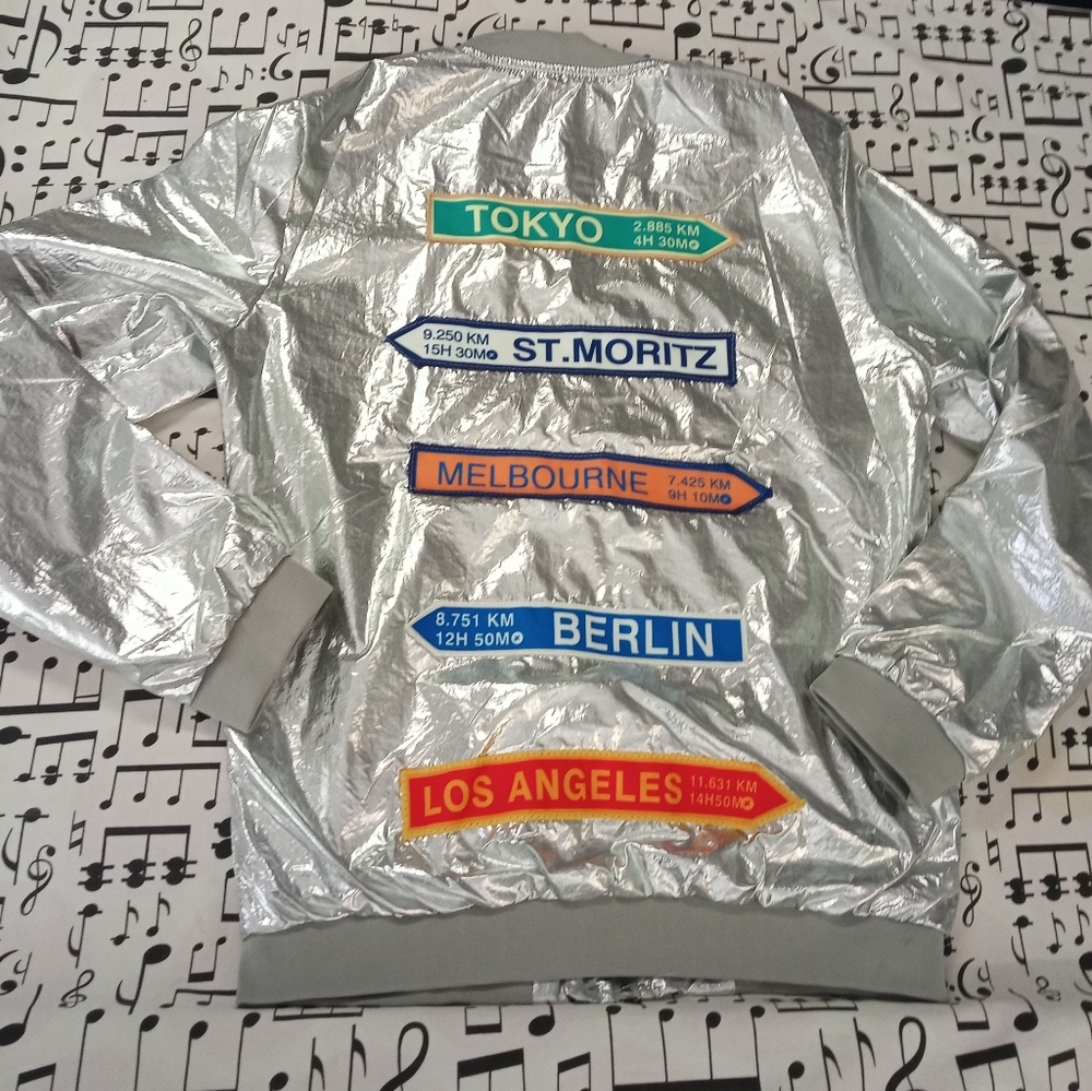 Silver Lightweight Festival Jacket Zipper Down